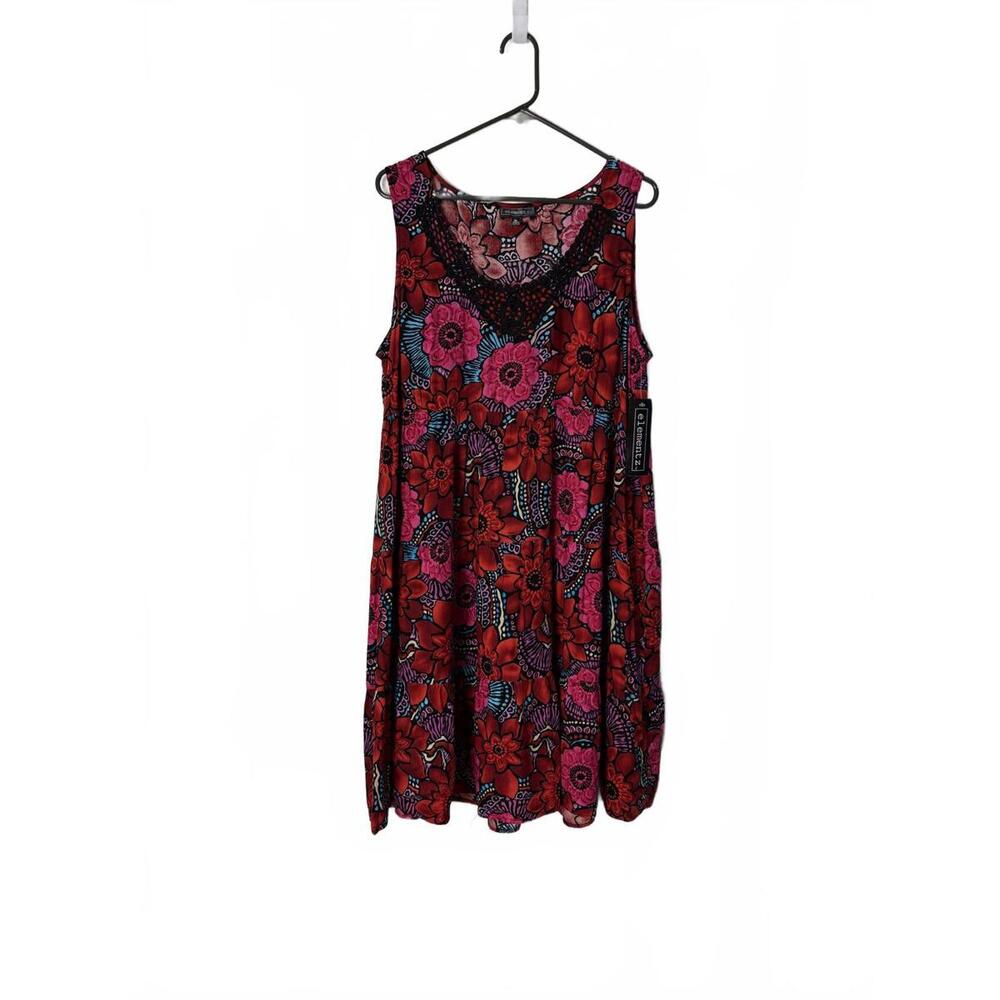 Elementz Floral Print Dress in XL - New with Tags